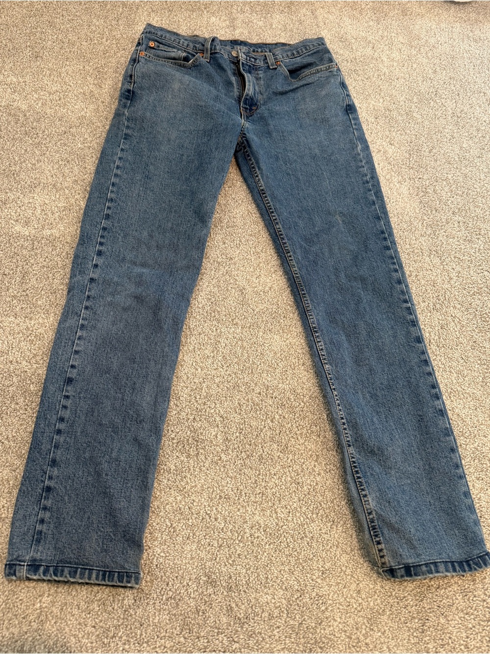 Levi’s 514 Straight Fit Jeans Men’s W33 L34 Medium Wash Stretch Denim